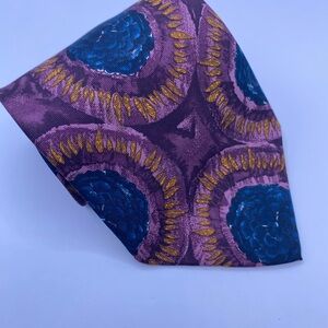 BOSS Purple and Blue Patterned Tie Vintage